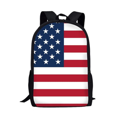 Vintage-Rucksack mit amerikanischer Flagge