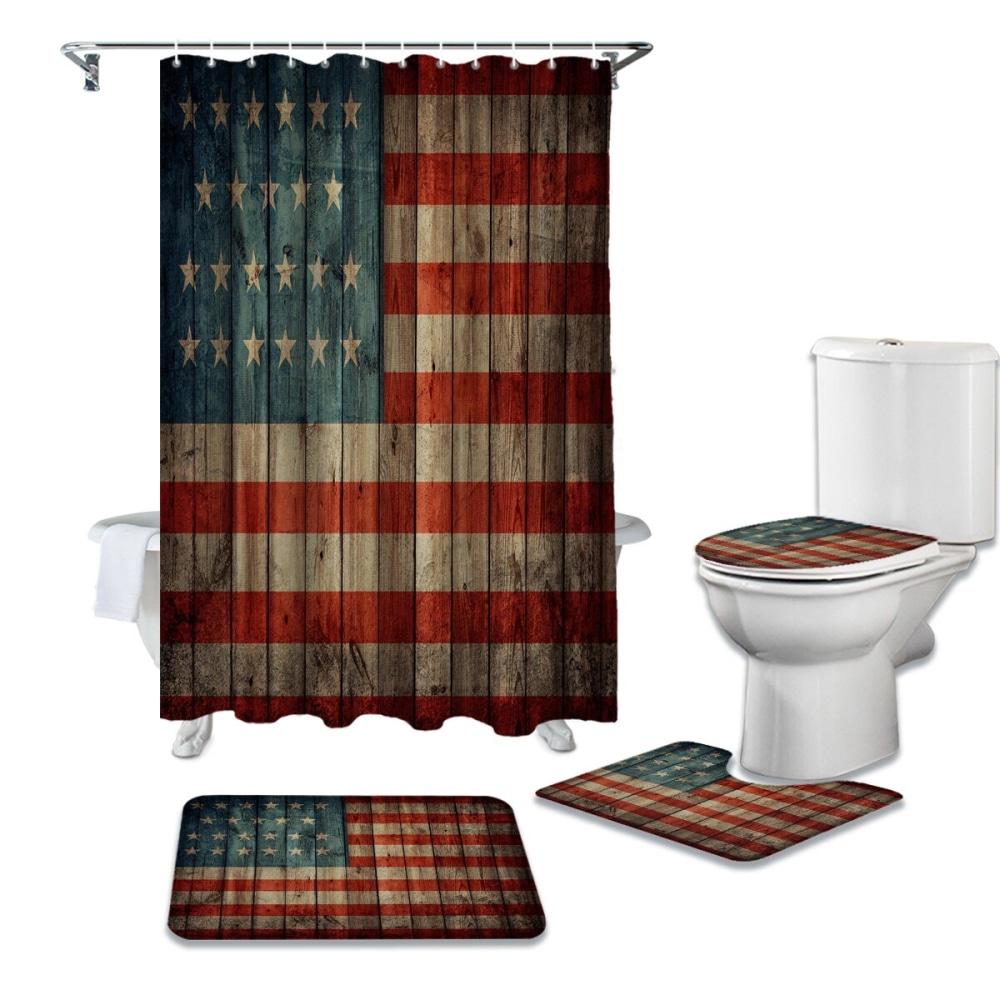 Vintage amerikanisches Badezimmer und Toilette