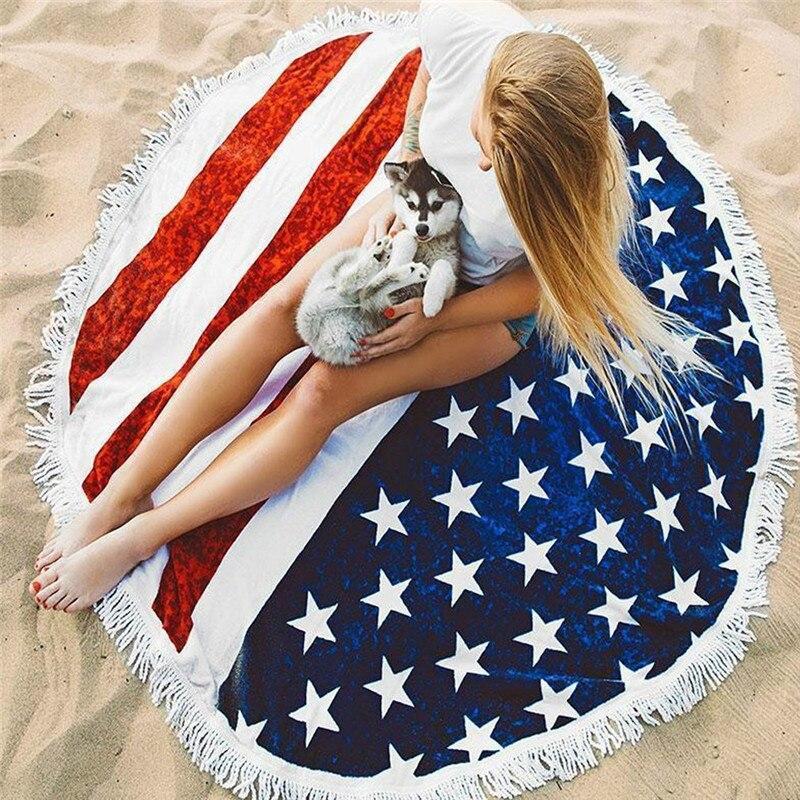 Strandtuch mit Vintage-USA-Flagge