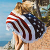 Strandtuch mit Vintage-USA-Flagge