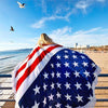 Strandtuch mit Vintage-USA-Flagge