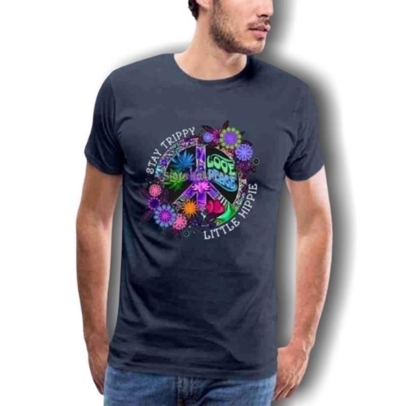 Vintage-Hippie-T-Shirt für Herren