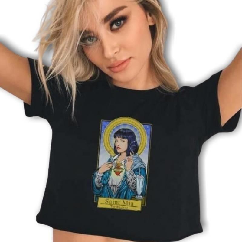 Vintage Pulp Fiction T-Shirt für Damen