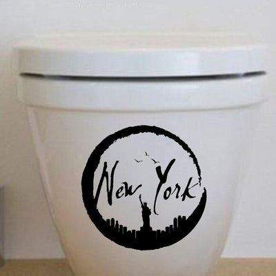 Vintage New York Toilettensitzaufkleber