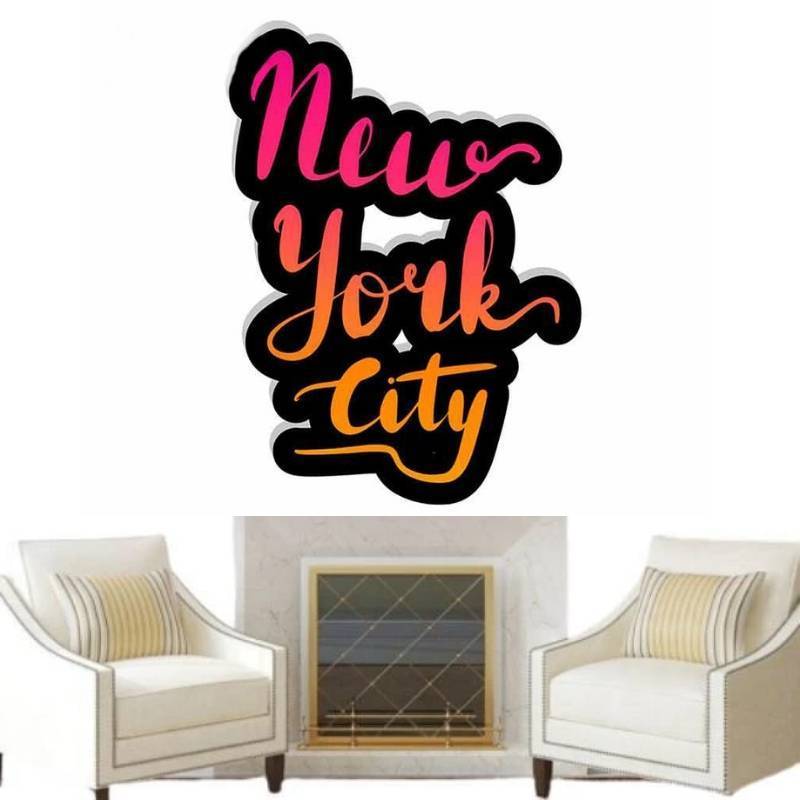 New York 3D Vintage Wandaufkleber