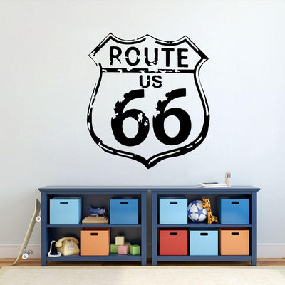 Vintage Route 66 Wandaufkleber