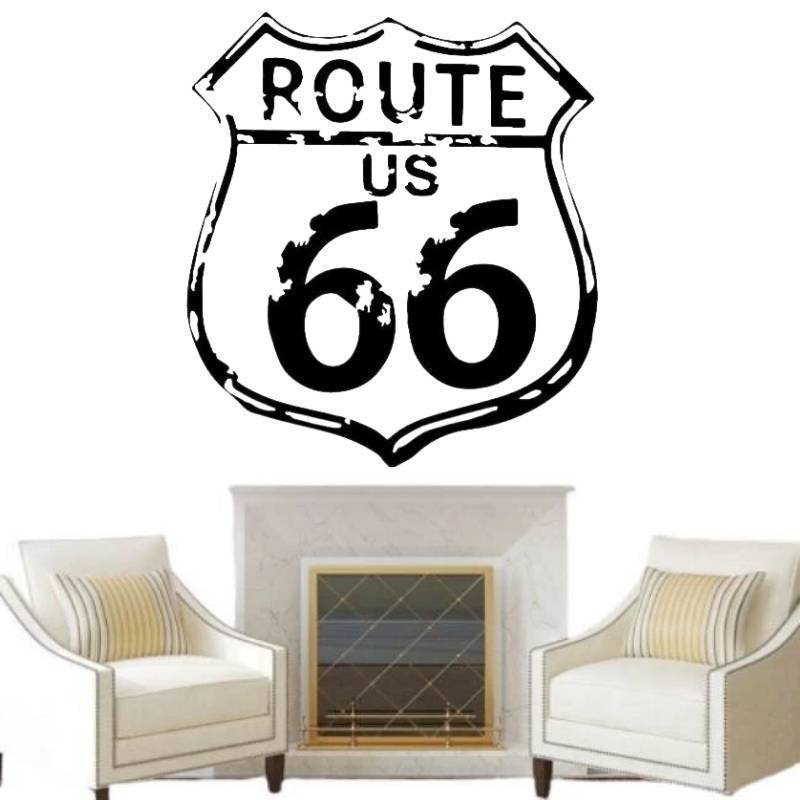 Vintage Route 66 Wandaufkleber