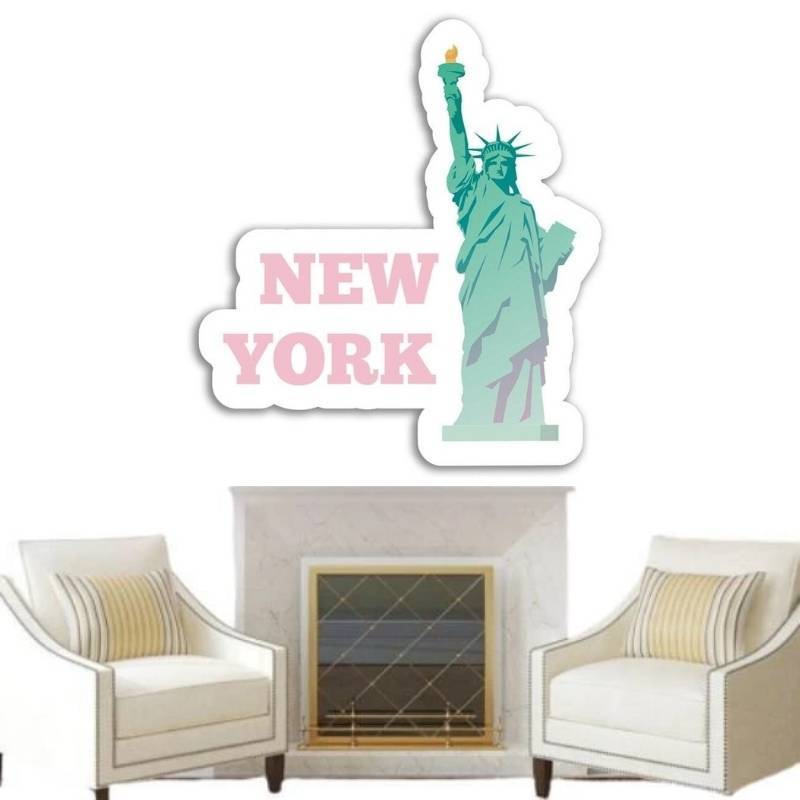 Vintage New York rosa Aufkleber