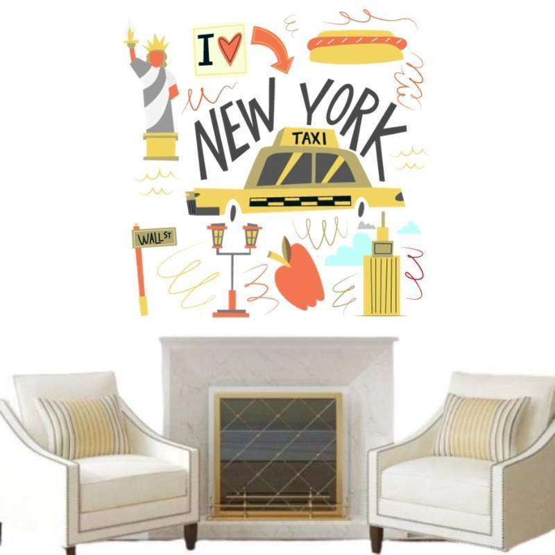 Vintage New Yorker Taxi-Aufkleber