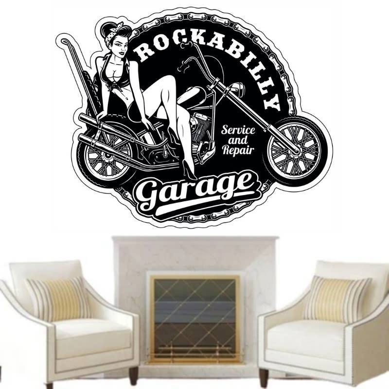 Amerikanische Pin-Up-Aufkleber für Motorradhelme