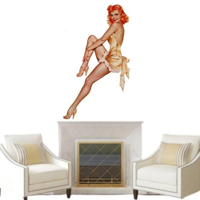 Vintage Pin-Up-Aufkleber für Autos