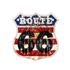 Vintage Route 66 Motorradaufkleber