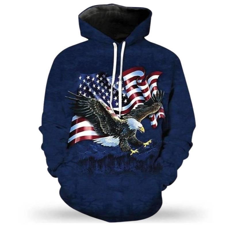Vintage-Sweatshirt mit amerikanischer Flagge