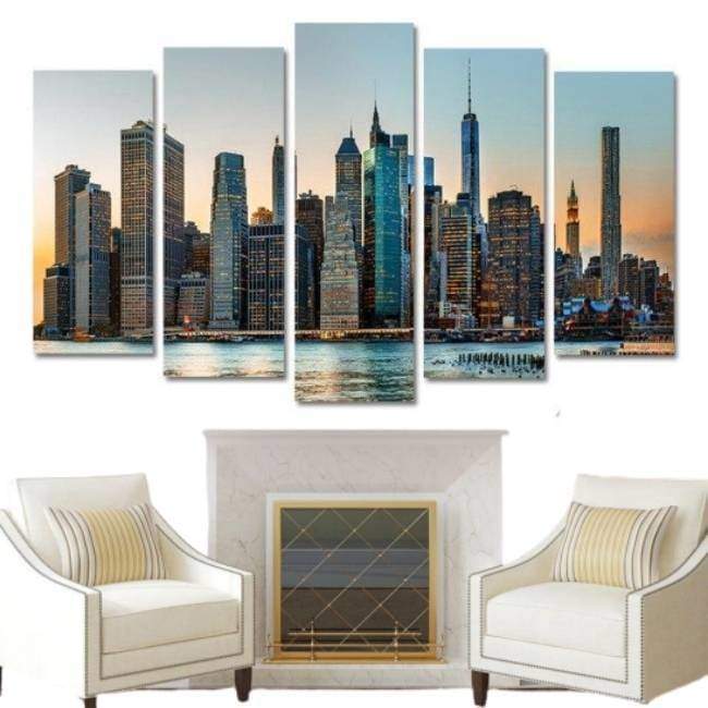 Vintage 5-teiliger Tisch New York