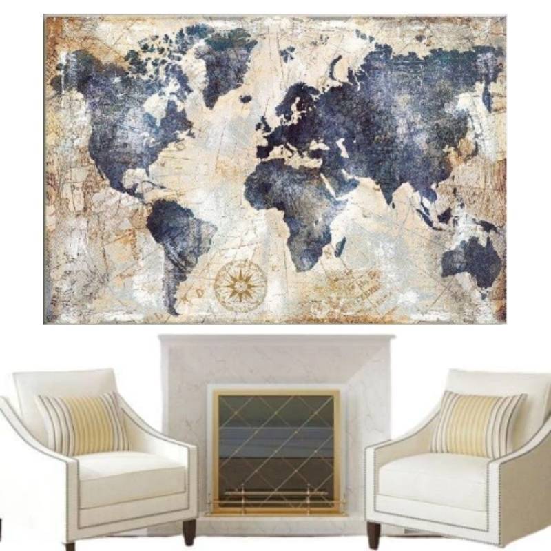 Vintage Weltkartenmalerei