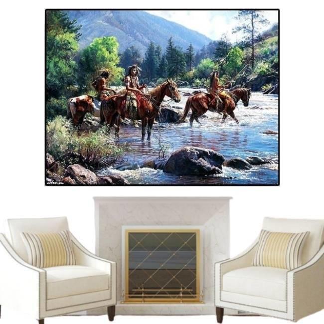 Indisches Pferd Vintage Gemälde