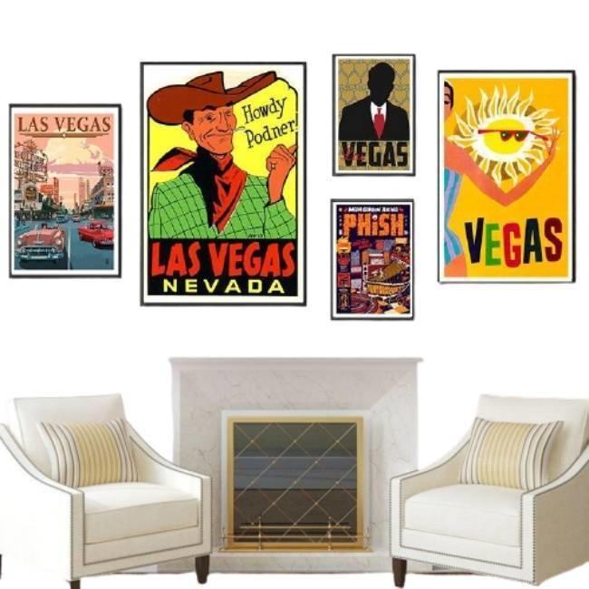 Las Vegas Vintage Deko-Gemälde