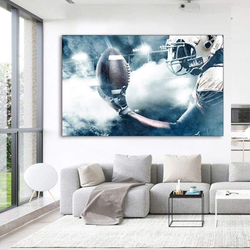American-Football-Vintage-Gemälde