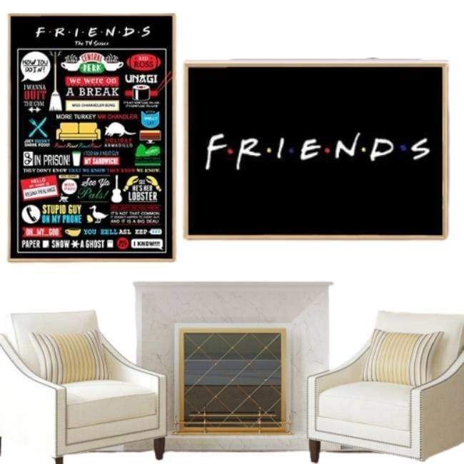 Vintage-Freunde-Gemälde