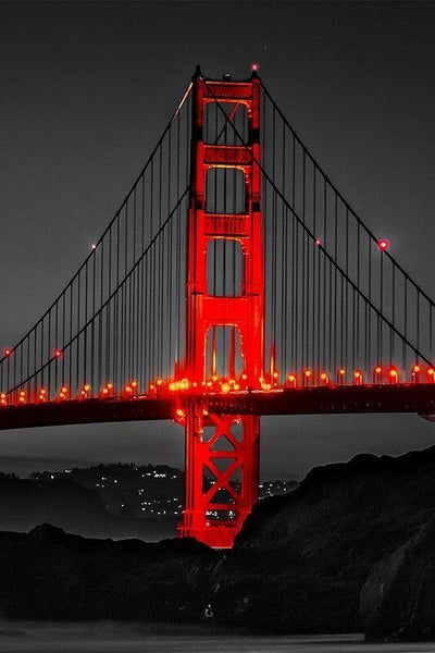 Golden Bridge Gate Vintage Gemälde