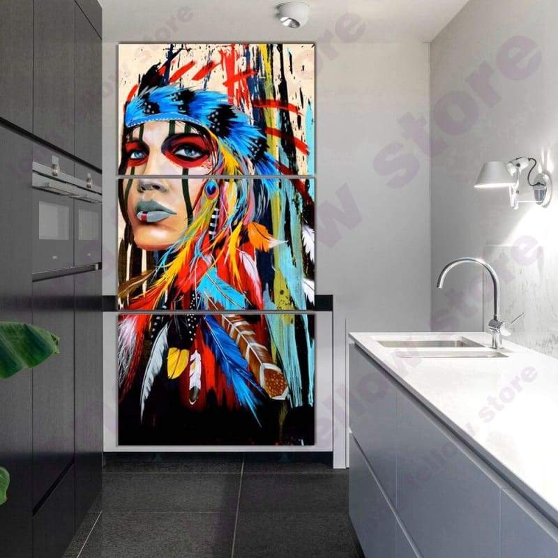 Amerikanische indische Vintage-Malerei