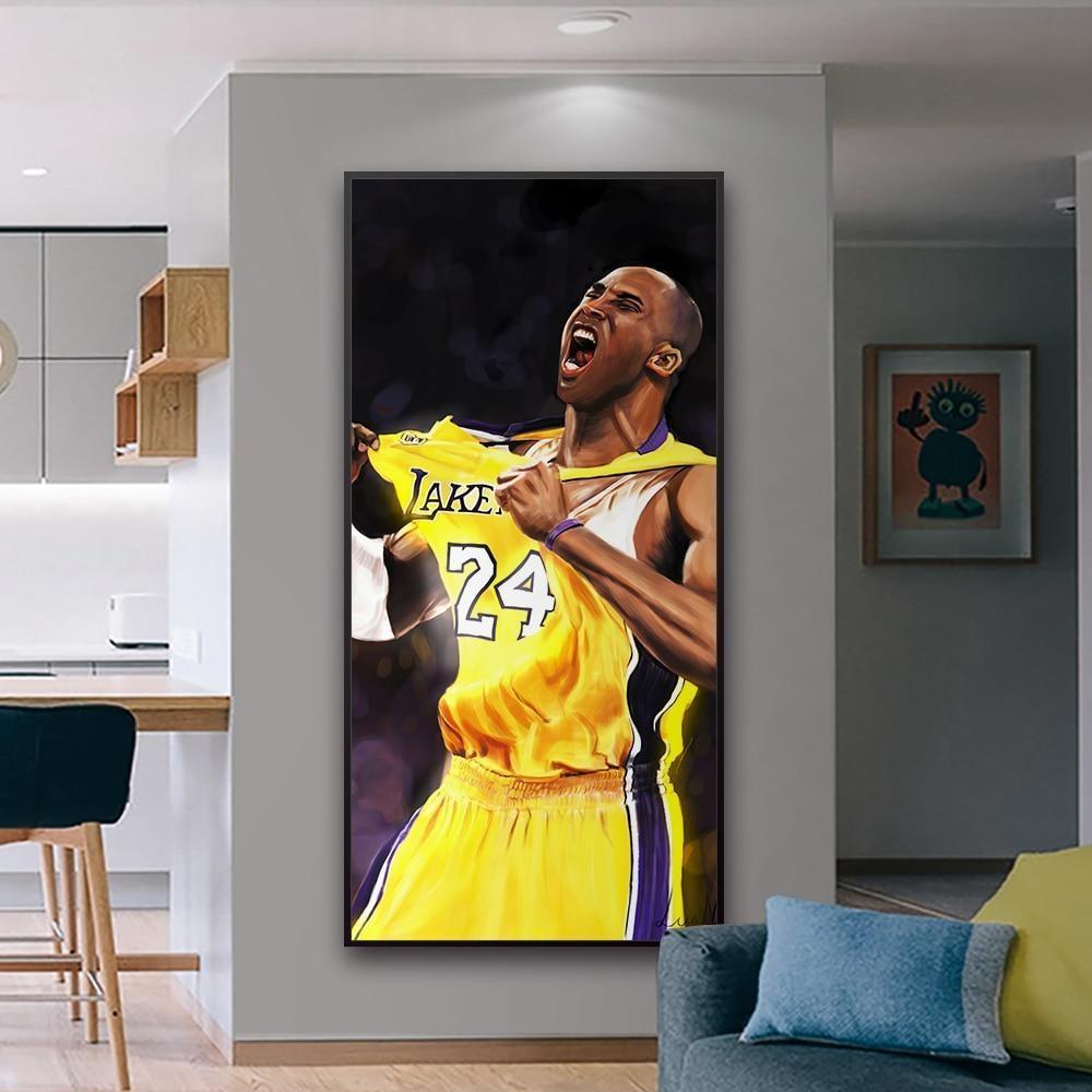 Vintage Kobe Bryant Gemälde