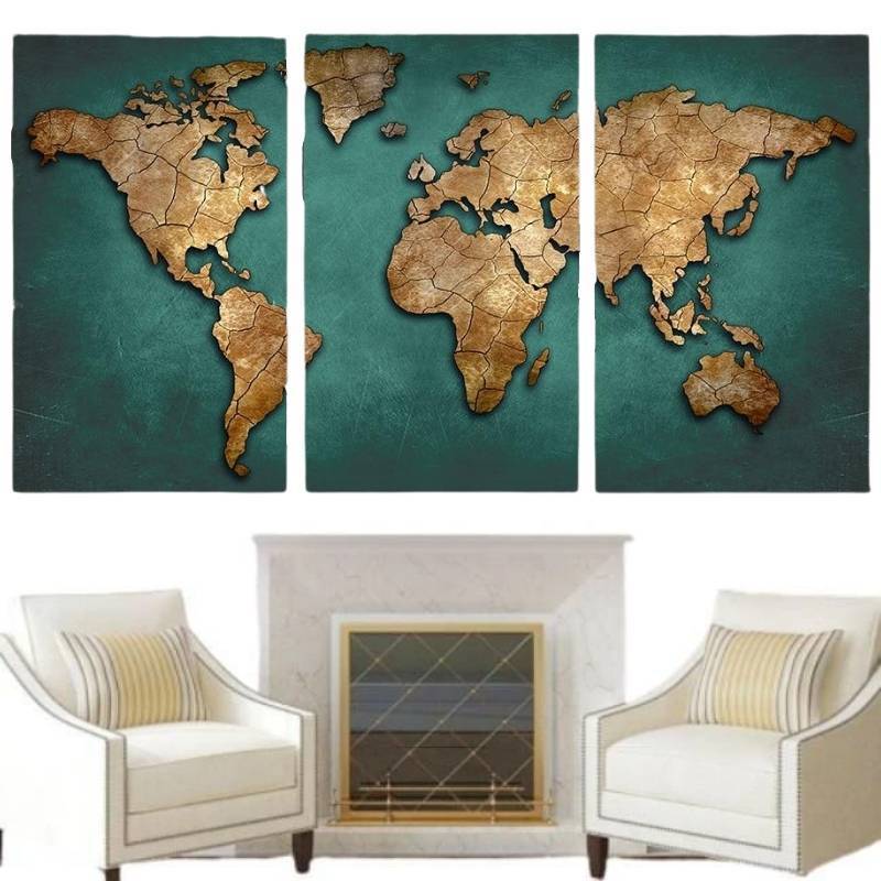 Vintage Weltkartenmalerei