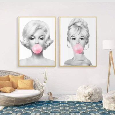 Vintage Marilyn Monroe Kaugummi-Gemälde