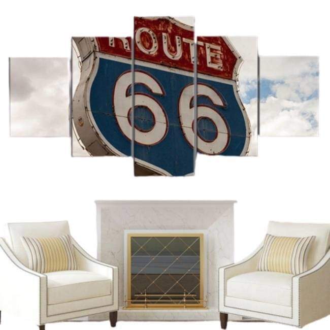Route 66 Vintage Metallmalerei