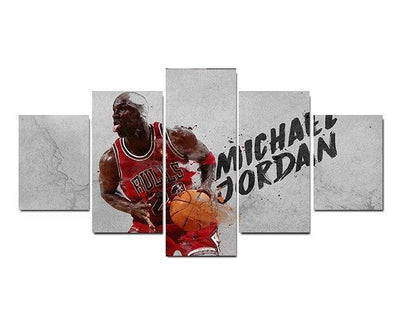 Vintage Michael Jordan Schwarz-Weiß-Gemälde