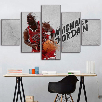 Vintage Michael Jordan Schwarz-Weiß-Gemälde