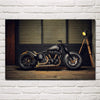 Vintage-Motorrad-Gemälde