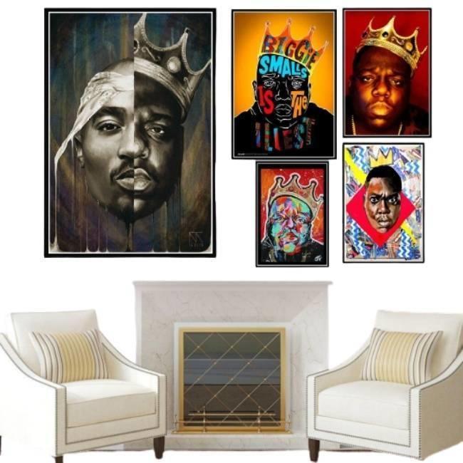 Vintage amerikanische Rapper-Malerei