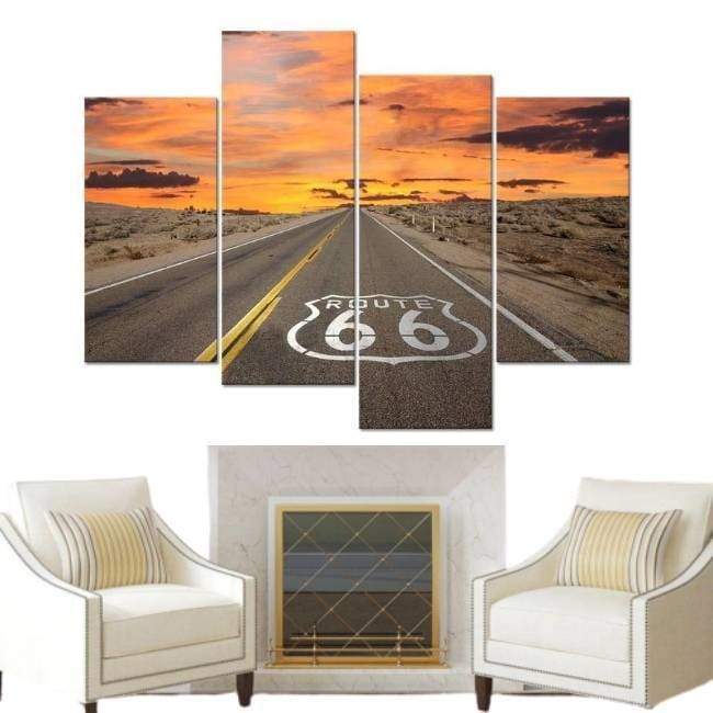 Vintage Route 66 Gemälde