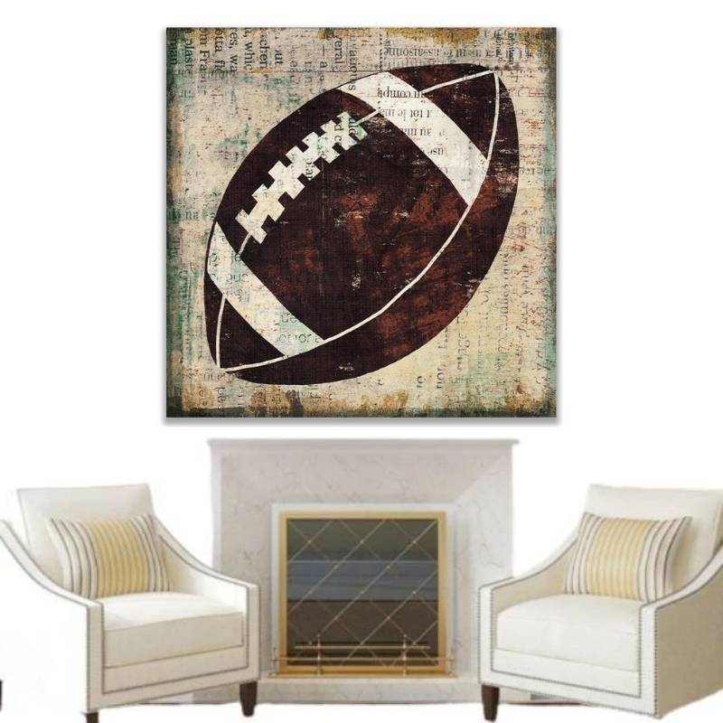 Vintage Rugby-Gemälde