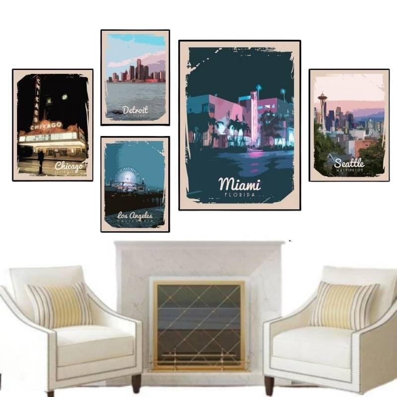 Vintage Leinwandgemälde