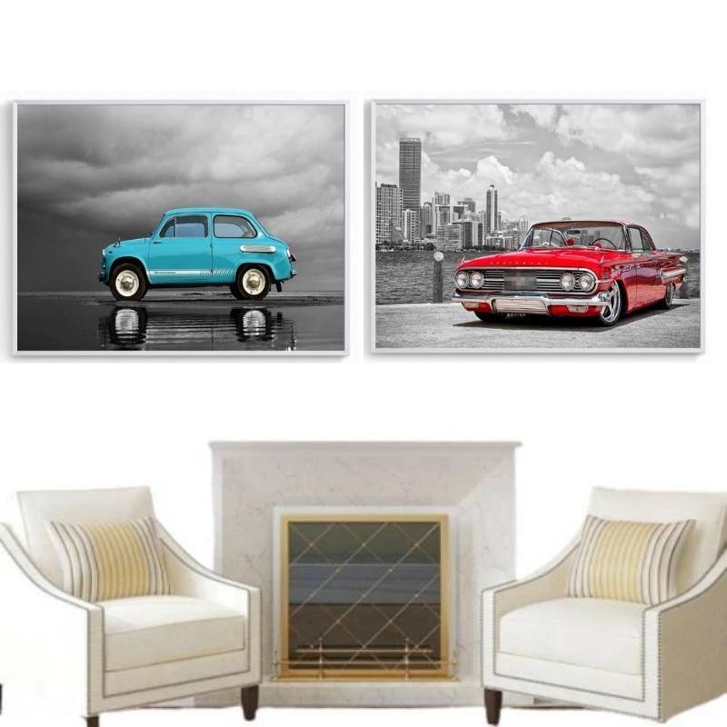 Vintage Malerei altes Auto