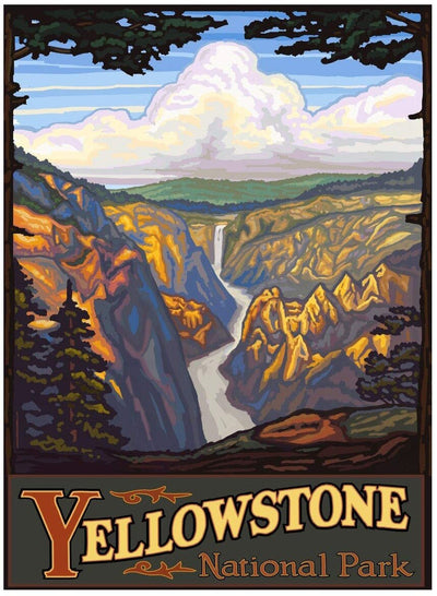 Vintage Yellowstone-Gemälde