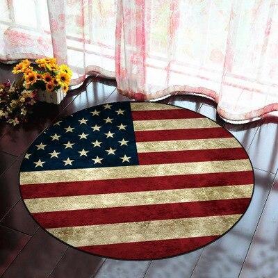 Vintage-Teppich mit USA-Flagge