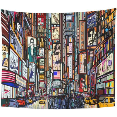 Vintage Trompe L'Oeil Wandteppich New York