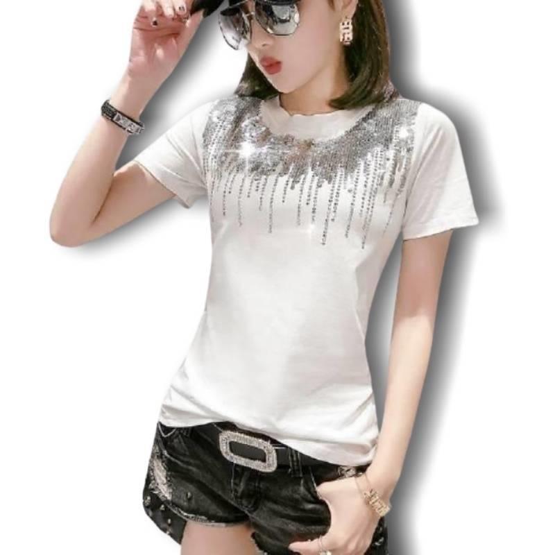 Vintage-Bling-Bling-T-Shirt für Damen