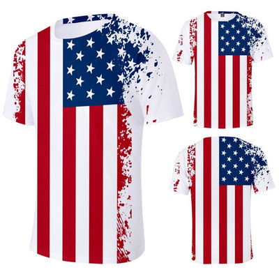 Vintage-T-Shirt mit amerikanischer Flagge für Herren