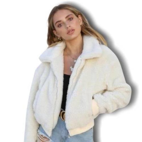 Vintage-Teddyjacke für Damen von American College