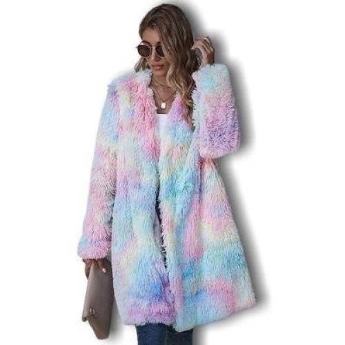 Geblümte Vintage-Teddyjacke für Damen